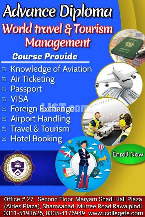 Travel Tourism Course In Rawalpindi,Islamabad