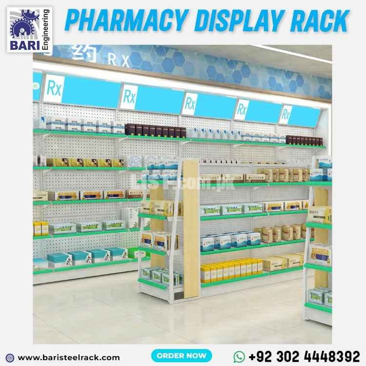 Pharmacy Display Racks | Pharmacy Gondola Shelving | Medicine Racks