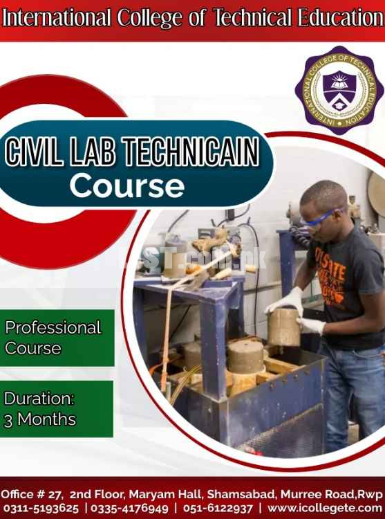 #NO.1 Advance Civil Lab Technician Course #Rawalpindi #2023