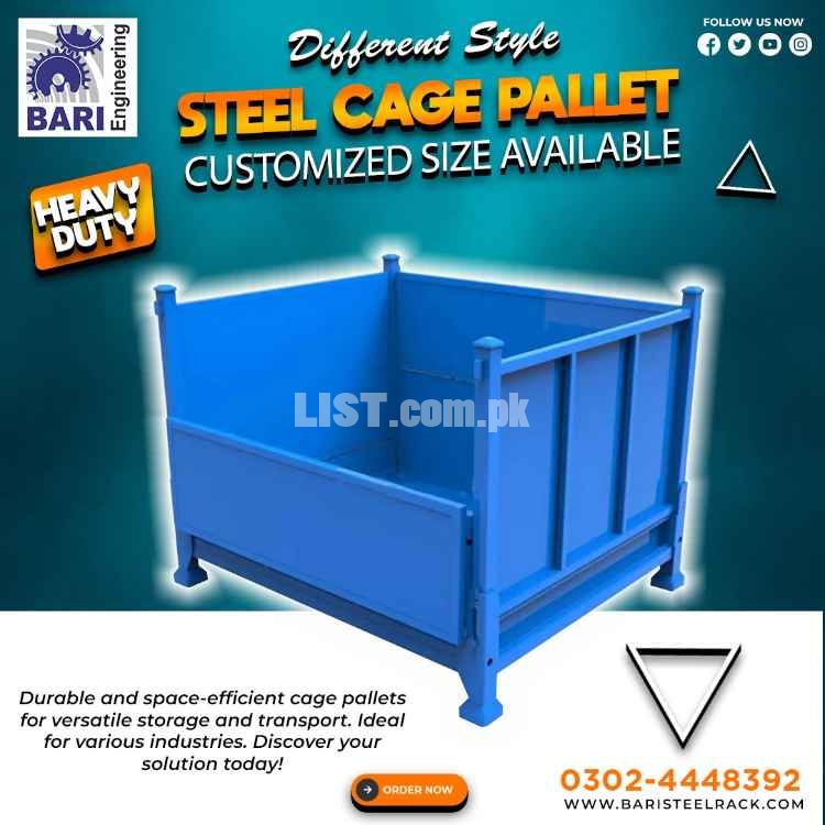 Stackable Cage Pallet | Steel Cage Pallet | Cage Pallet Manufacturer