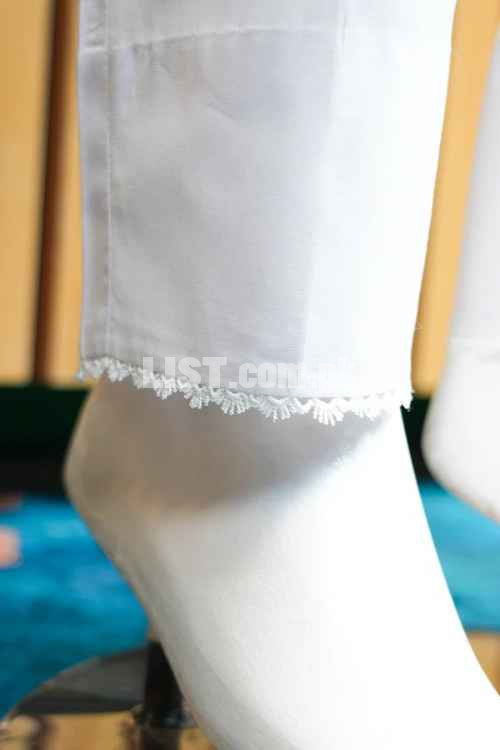Women Bottom - White Trousers from Mj by Madiha Jahangir