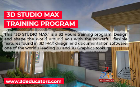 3D Studio Max For Students and Professionals Training Through Liv