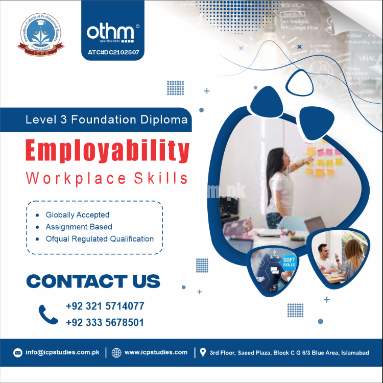 OTHM Level 3 Diploma in Employability and Workplace Skills