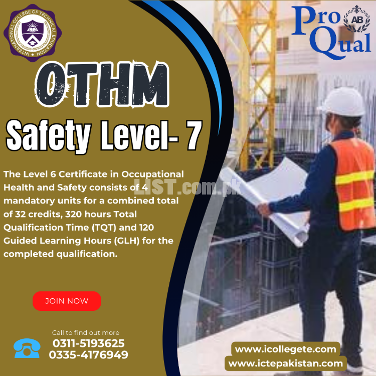 Advance Diploma OTHM Level 7 Course In Sialkot