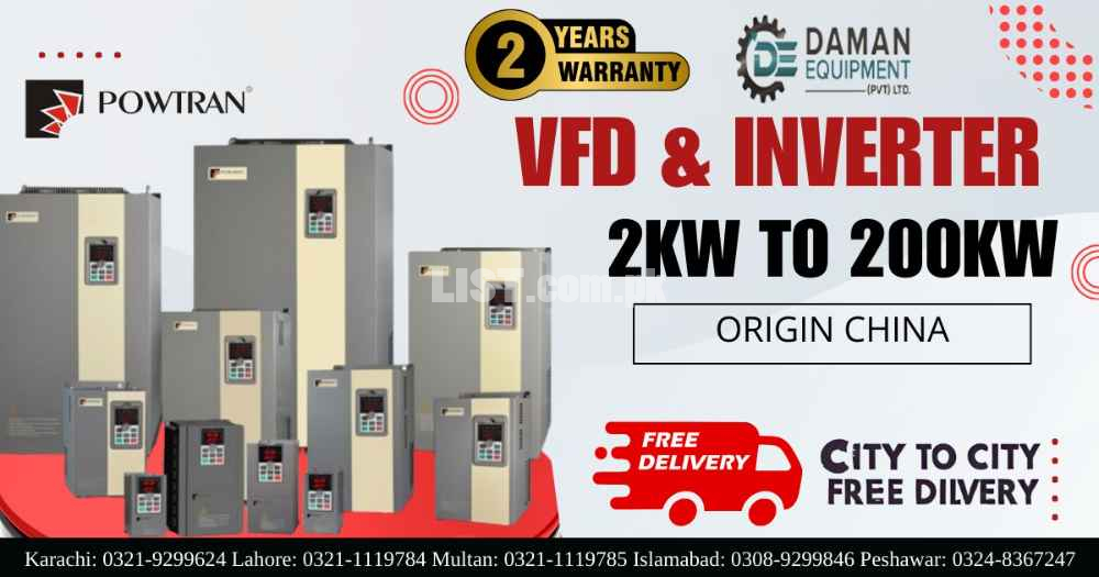VFD Brand INVT Single Phase, Local Assembled 2kW