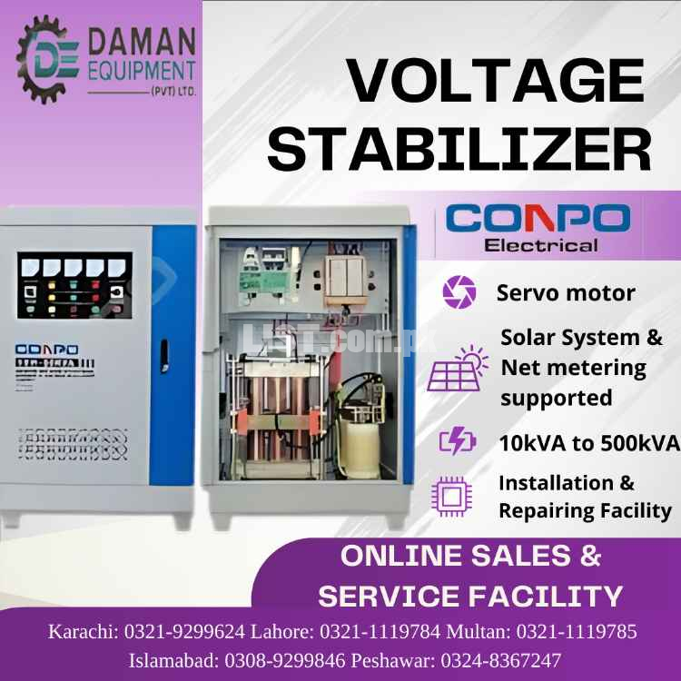 Voltage Stabilizer Tower Desk LCD Display Double Coil 8000VA