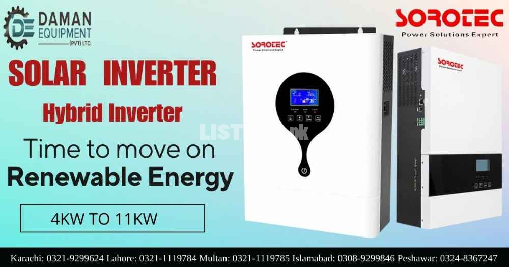Solar inverter: brand: Sorotech Hybrid Inverter  REVO HM 8kW /48V
