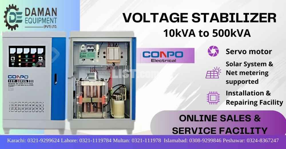 Voltage Stabilizer Brand Conpo Model SBW-250 250kVA