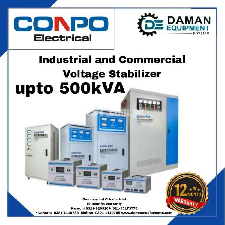 INDUSTRIAL & COMMERCIAL STABILIZERS UPTO 500KVA
