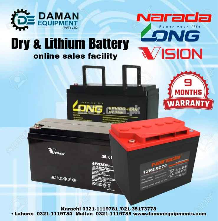 VISION DRY BATTERY CP 12400F-X 40ah