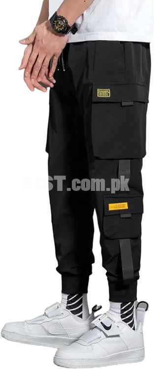 6-Pockets Cargo Trousers Twill Cotton Fabric for Men/Women