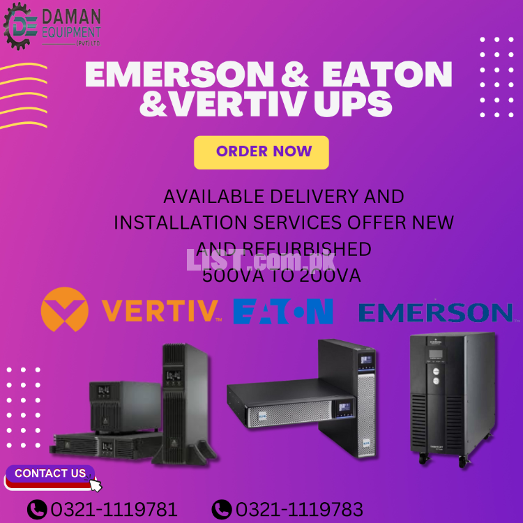 Eaton and Emerson UPS & vertiv ups