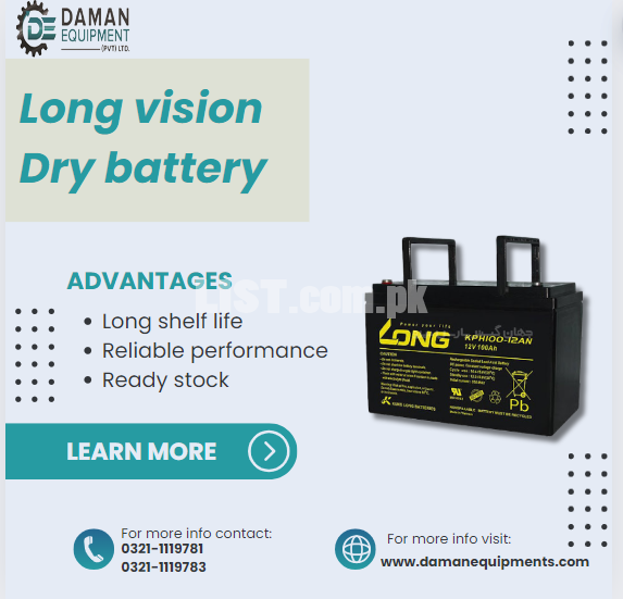 Dry Battery 5ah to 200ah