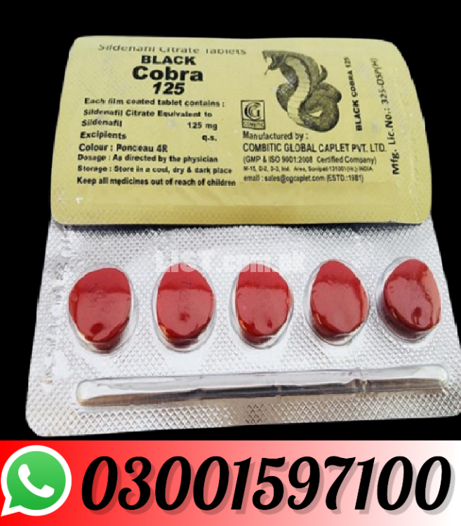 Black Cobra Tablets 125mg Price In Pakistan