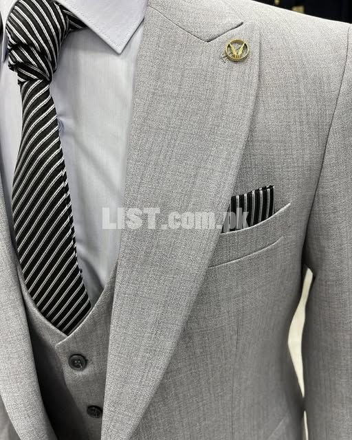 Elegant Light Grey Suit Available