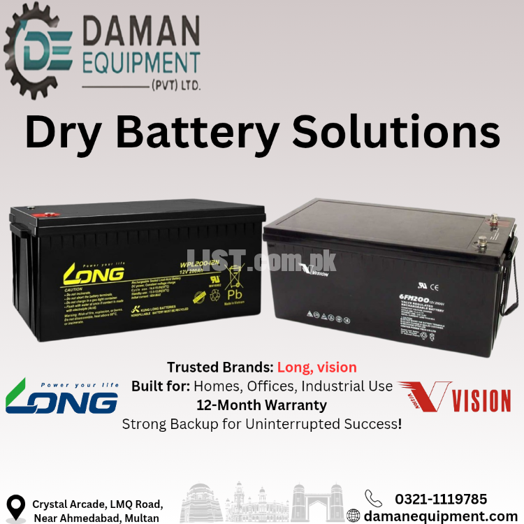 Dry and Gel Battery 75ah