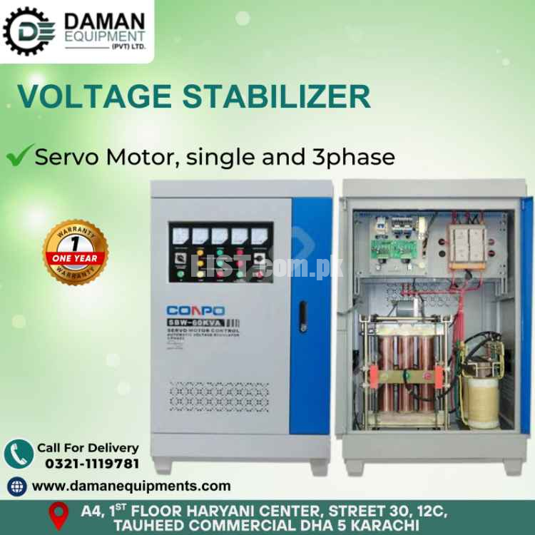 Voltage Stabilizer - Tower LCD Display Double coil 8000va