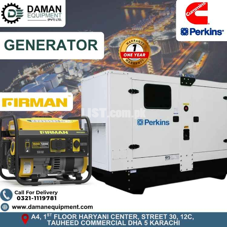 Diesel Generator - Cummins open type canopy 200kva