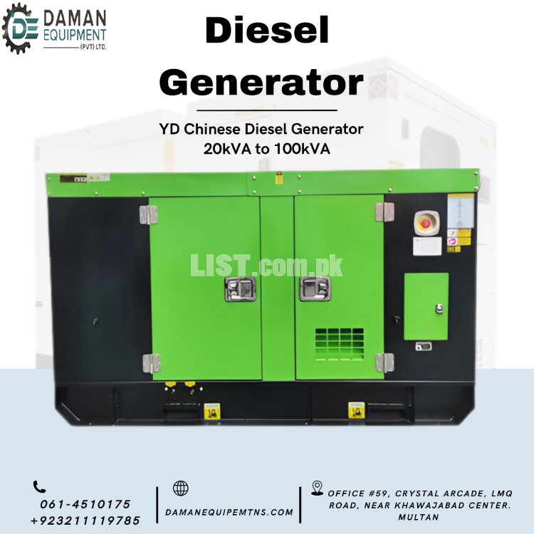 YD Diesel Generator 22KVA | Silent & Low Fuel | Multan Ready Stock