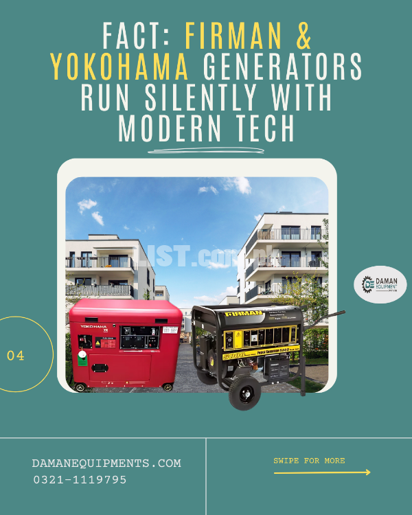 Portable Firman Petrol Generators in Peshawar – 6kva