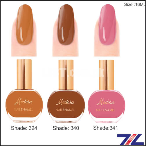Medora Nail Color Brown Shades 324, 340, and 341