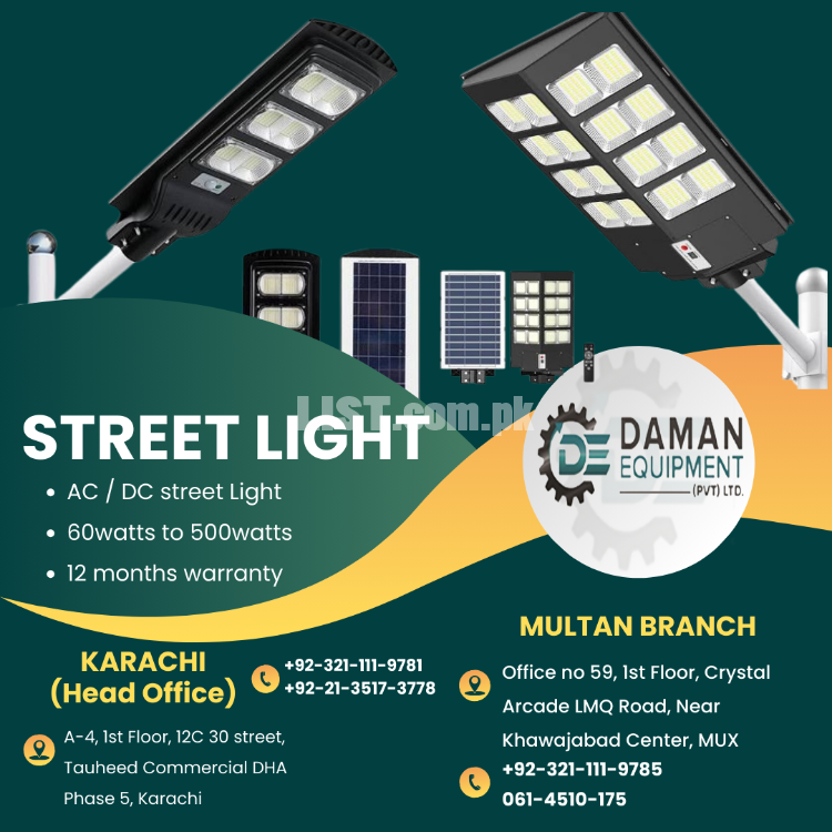 AC/DC Solar Street Light 90 Watts