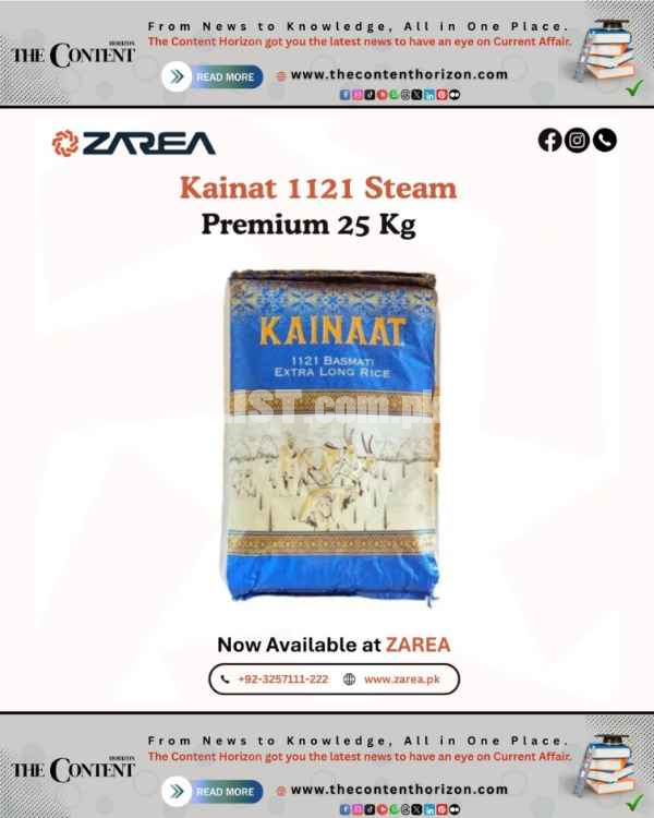 Kainat 1121 Steam Rice 25 KG | Zarea Limited |