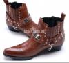Cowboy hand made leather shoes