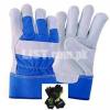 Pure leather double palm working laboure leather gloves pakistan quali