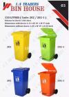 Garbage wheelie dustbins and janitorial items