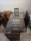 Shesham tali dining for sale with 6 chairs and double mirror