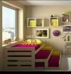 Woody look metal steel bunk beds