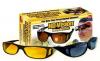 HD Vision Day and Night Vision Sunglasses Brown and Black
