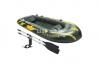 Intex Seahawk 4 Inflatable Boat Set Plus Oars Pump And Motor Mount