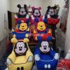 Cartoon toy seats and school bags for kids