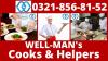 Male Helpers, Pak-Chinese Cooks, Continental & Italian