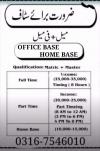 Home Base / Part time / Full time JOB