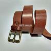 Genuine Luxury Leather Belt with Brass Pin Buckle