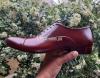 BROWN REAL LEATHER HAND MADE FORMAL SHOES FOR MEN WITH LEATHER SOLE