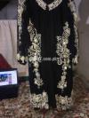 this is black embroided gown inner shirt troueser