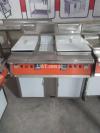 Fryer double tank 3 baskets cap with sizzling