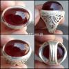 Natural Irani Aqeeq Stone With Beautiful Hand Made Chandi Ring