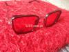 tik tok red glasses with silver and black metal frame