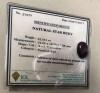 Natural star ruby certified