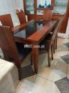 Antique Mind Blowing Dining Table Set (6 chairs)