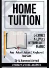 Home Tutor/Online Tutor for A-Level, O-Level, F.Sc, 5th to Matric