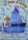 Baby swing cradle with mosquito net