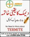Termite ( Deemak ) Fumigation Service With 100% Warranty Of 5 Years