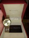 citizen QUARTZ watch golden & gray color, made in Japan, home DELIVERY