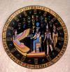 Old Egyptian painting on plate beautiful work